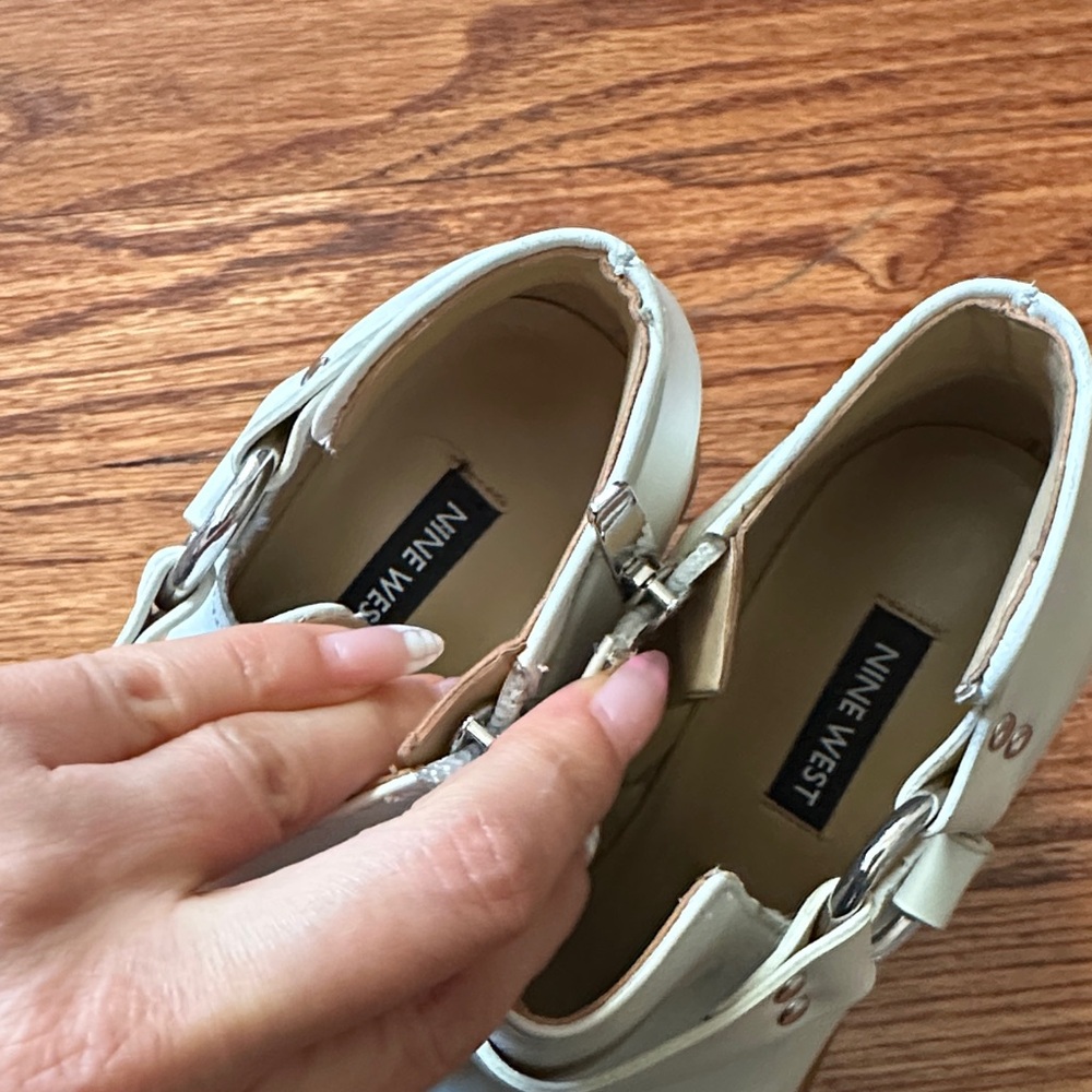 Nine West Cream Ankle Booties - Picture 3 of 6